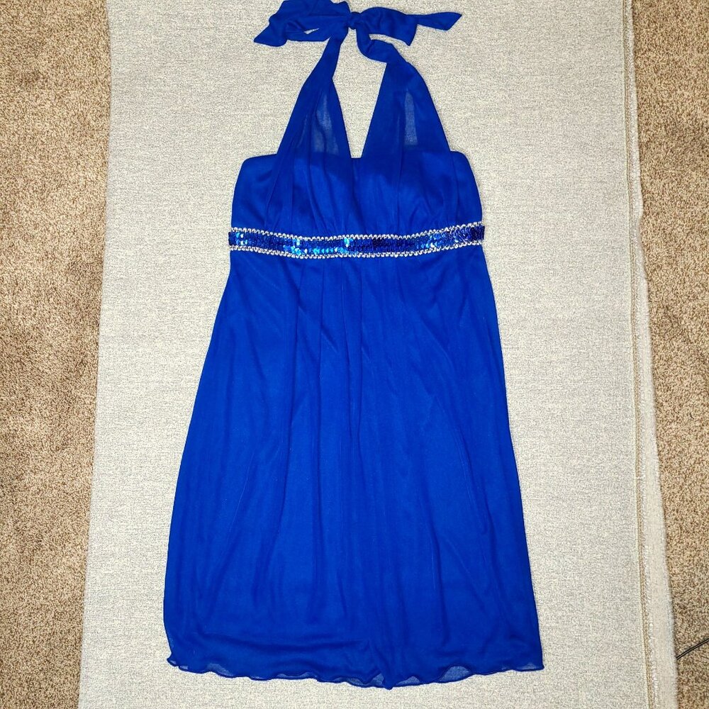 Enfocus Saphire Blue Evening Cocktail Dress Size 6